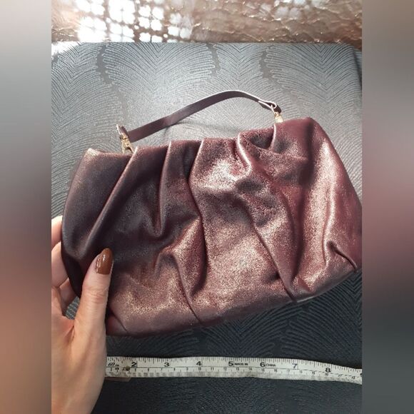 Nwot Zara Genuine Leather Burgundy Mini Bag - Picture 3 of 16